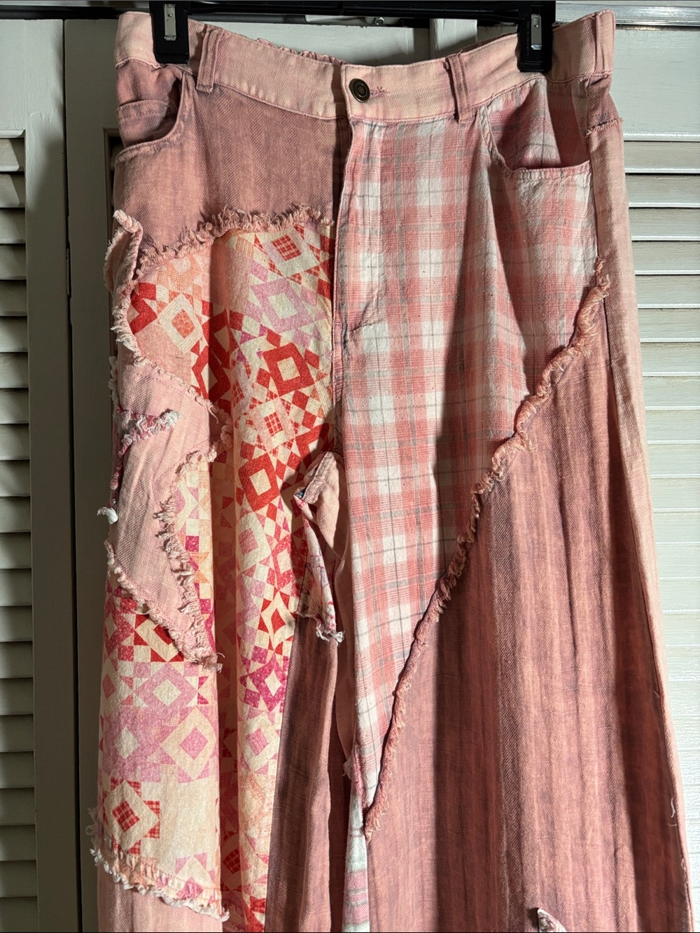 Pink Patchwork Maxi Pants-Boho Style No further Discounts - Picture 3 of 10